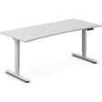 Ergoff Hæve-sænkebord DNA, Lysgrå 1800x800mm Bue 2-ben/Alugå – Hæve/sænkeborde
