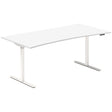 Hæve-sænkebord DNA, Hvid 1800x800mm Bue 2-ben/Hvid