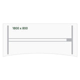 Hæve-sænkebord DNA, Birk 1800x800mm Bue 2-ben/Hvid