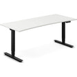 Ergoff Hæve-sænkebord DNA, Hvid 1800x800mm Bue 2-ben/Sort – Hæve/sænkeborde
