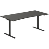 Hæve-sænkebord DNA, Antracit 1800x800mm Bue 2-ben/Sort