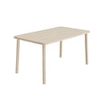 Tranås Skolmöbler Bord Add Wood 590 1400x800 mm Højde 720 mm med hvidpigmenteret eg laminat, massivt træben – Caféborde