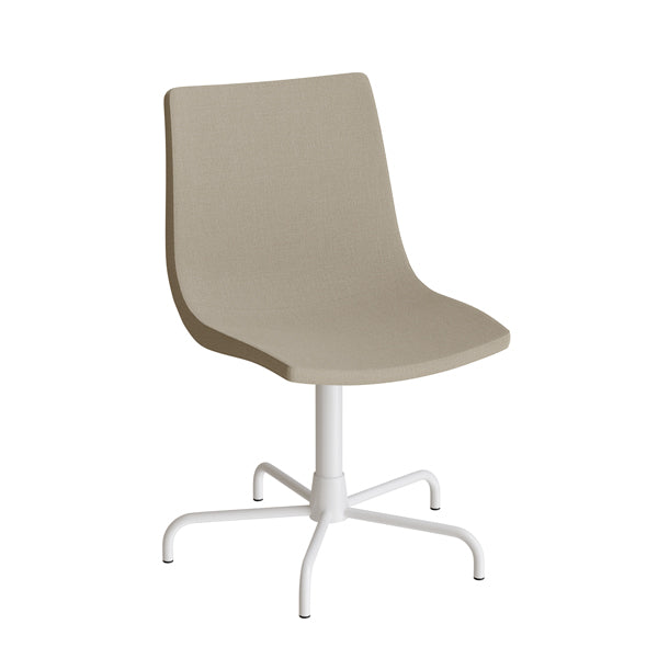 Stol Colt 10013 Drejeligt undestel, Beige tekstil, hvidt stel – image 1