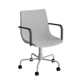 Stol Colt 10016 Med armlæn og drejeligt undestel med hjul, alugrå tekstil, alugrå stel – image 4