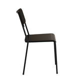 Stol HK, Sortbejdset ask og sort understel – image 3