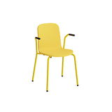 Stol Add 5901 med armlæn Hel betrukket i gult tekstil, gult stel