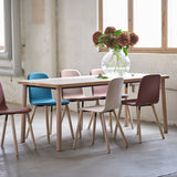 Stol Add 5901 Wood Hel betrukket i beige tekstil, træben