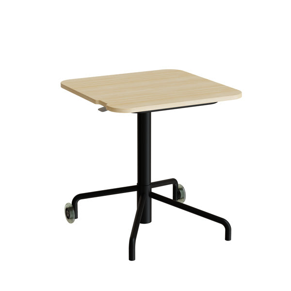 Form o Miljö Bord Smile 110, 650x650 mm, Birk laminat, Sort stel – Elevborde