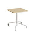 Form o Miljö Bord Smile 110, 650x650 mm, Birk laminat, Hvidt stel – Elevborde