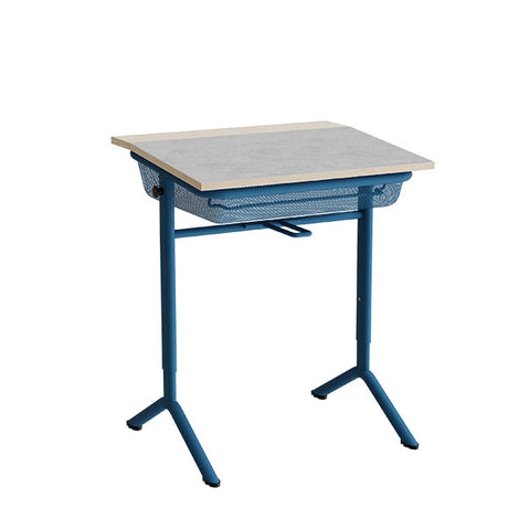 Elevbord Atlas 1128, 650x550mm, lys grå linoleum, blåt stel – image 1