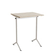 Tranås Skolmöbler Bord Atlas 1130, 700x600mm, eg højtrykslaminat, hvidt stel – Elevborde