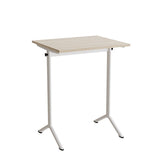 Bord Atlas 1130, 700x600mm, eg højtrykslaminat, hvidt stel – image 1