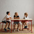 Tranås Skolmöbler Bord Atlas 1130, 1200x600mm, eg højtrykslaminat, blåt stel – Elevborde (billede 1)