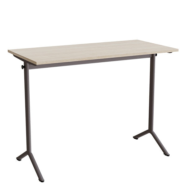 Tranås Skolmöbler Bord Atlas 1130, 1200x600mm, eg højtrykslaminat, gråt stel – Elevborde