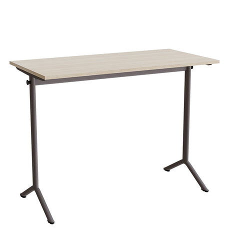 Bord Atlas 1130, 1200x600mm, eg højtrykslaminat, gråt stel – image 1