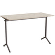 Tranås Skolmöbler Bord Atlas 1130, 1400x700mm, eg højtrykslaminat, gråt stel – Elevborde