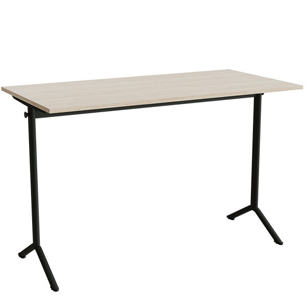 Tranås Skolmöbler Bord Atlas 1130, 1400x700mm, eg højtrykslaminat, sortolivent stel – Elevborde