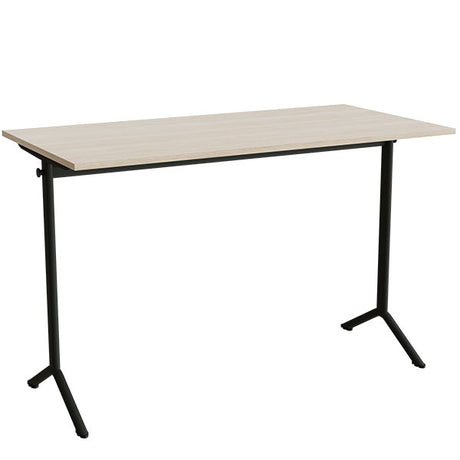 Bord Atlas 1130, 1400x700mm, eg højtrykslaminat, sortolivent stel – image 1