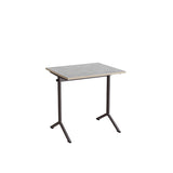 Bord Atlas 1130, 700x600mm, lys grå linoleum, gråt stel – image 2