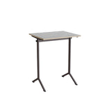 Bord Atlas 1130, 700x600mm, lys grå linoleum, gråt stel – image 2
