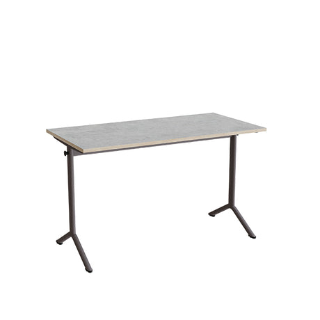 Bord Atlas 1130, 1200x600mm, lys grå linoleum, gråt stel – image 1