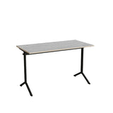 Bord Atlas 1130, 1200x600mm, lys grå linoleum, sortolivent stel – image 2