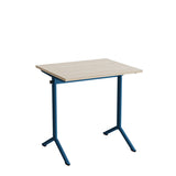 Bord Atlas 1130, 700x600mm, lyddæmpende eg højtrykslaminat, blåt stel – image 1