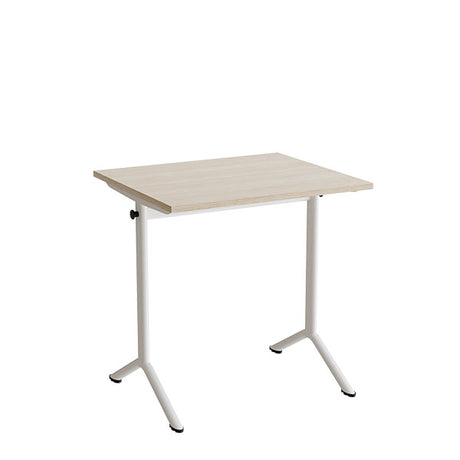 Bord Atlas 1130, 700x600mm, lyddæmpende eg højtrykslaminat, hvidt stel – image 1