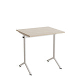 Bord Atlas 1130, 700x600mm, lyddæmpende eg højtrykslaminat, hvidt stel – image 2