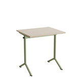 Bord Atlas 1130, 700x600mm, lyddæmpende eg højtrykslaminat, grønt stel – image 1