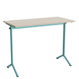 Bord Atlas 1130, 1200x600mm, lyddæmpende eg højtrykslaminat, turkis stel – image 2