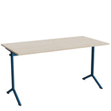 Bord Atlas 1130, 1400x700mm, lyddæmpende eg højtrykslaminat, blåt stel – image 2