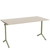 Bord Atlas 1130, 1400x700mm, lyddæmpende eg højtrykslaminat, grønt stel – image 1