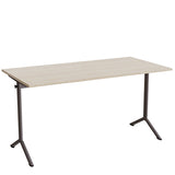 Bord Atlas 1130, 1400x700mm, lyddæmpende eg højtrykslaminat, gråt stel – image 1