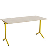 Bord Atlas 1130, 1400x700mm, lyddæmpende eg højtrykslaminat, gult stel – image 1