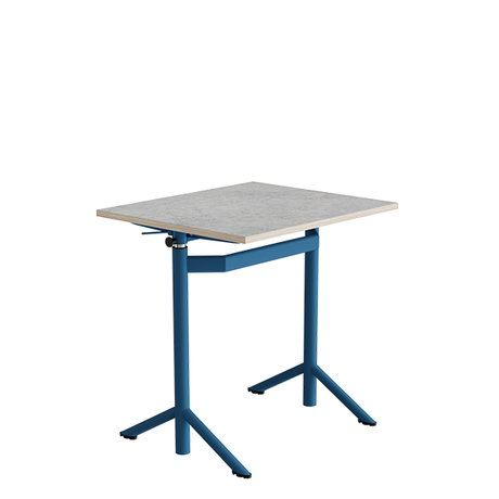 Elevbord Atlas 1132, 700x600mm, lys grå linoleum, blåt stel – image 2