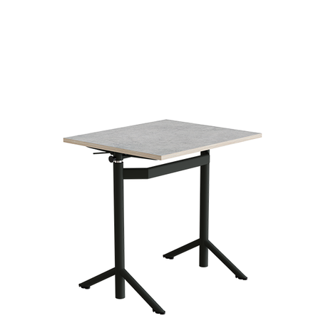 Elevbord Atlas 1132, 700x600mm, lys grå linoleum, sortolivent stel – image 2