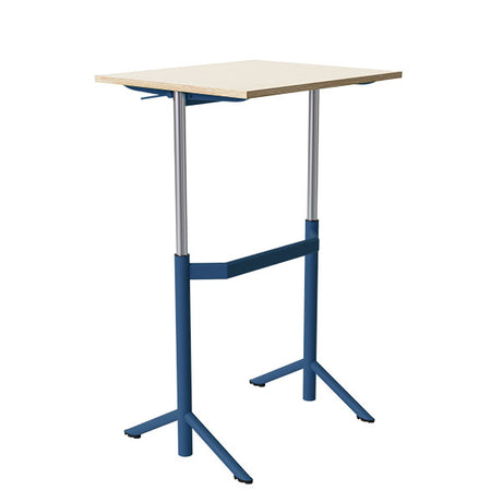 Elevbord Atlas 1132, 700x600mm, lyddæmpende eg højtrykslaminat, blåt stel – image 2