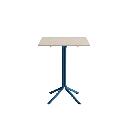 Bord Atlas 1133 700x700x900mm, Hvidpigmenteret eg med azurblåt understel