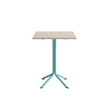 Bord Atlas 1133 700x700x900mm, Hvidpigmenteret eg med turkis understel