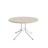 Bord Atlas 1133 Ø1200x720mm, Hvidpigmenteret eg med hvidt understel – image 1