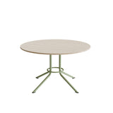 Bord Atlas 1133 Ø1200x720mm, Hvidpigmenteret eg med grønt understel – image 1