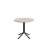 Bord Atlas 1133 Ø800x720mm, Hvidpigmenteret eg med sortoliven understel – image 2