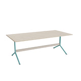 Bord Atlas 1134, 2000x1000mm, højde 720, eg højtrykslaminat, turkist stel