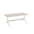 Tranås Skolmöbler Bord Atlas 1134, 1800x900mm, højde 720, eg højtrykslaminat, hvidt stel – Caféborde