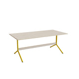 Bord Atlas 1134, 1800x900mm, højde 720, eg højtrykslaminat, gult stel