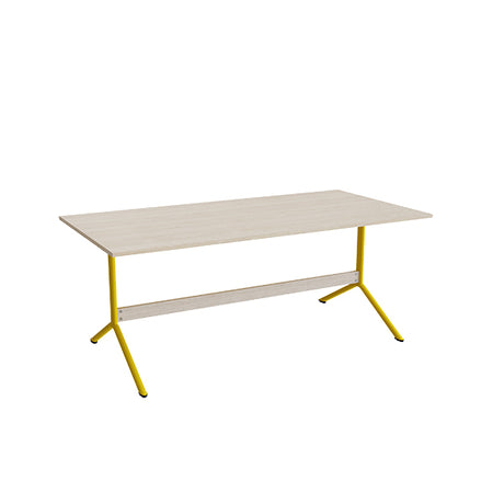 Bord Atlas 1134, 1800x900mm, højde 720, eg højtrykslaminat, gult stel