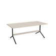 Tranås Skolmöbler Bord Atlas 1134, 1800x900mm, højde 720, eg højtrykslaminat, sortolivent stel – Caféborde