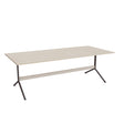 Tranås Skolmöbler Bord Atlas 1134, 2200x1000mm, højde 720, eg højtrykslaminat, gråt stel – Caféborde