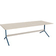 Tranås Skolmöbler Bord Atlas 1134, 2400x1000mm, højde 720, eg højtrykslaminat, blåt stel – Caféborde